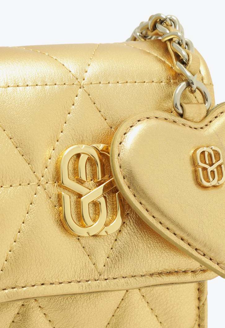Bolsa Tiracolo Schutz Pequena The Love Bag Dourada