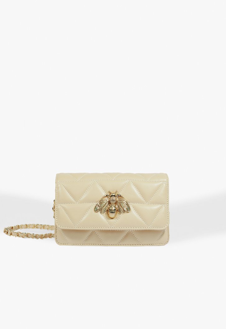 Bolsa Couro Abelha Dourada