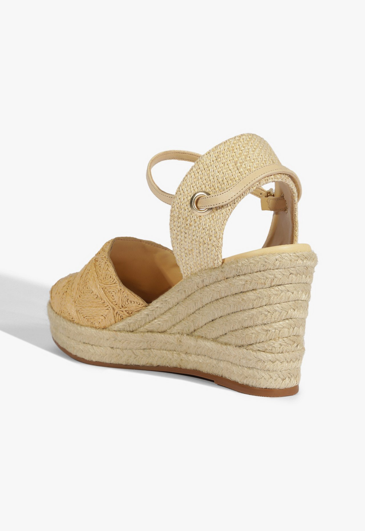 Sandália Wedge Bege