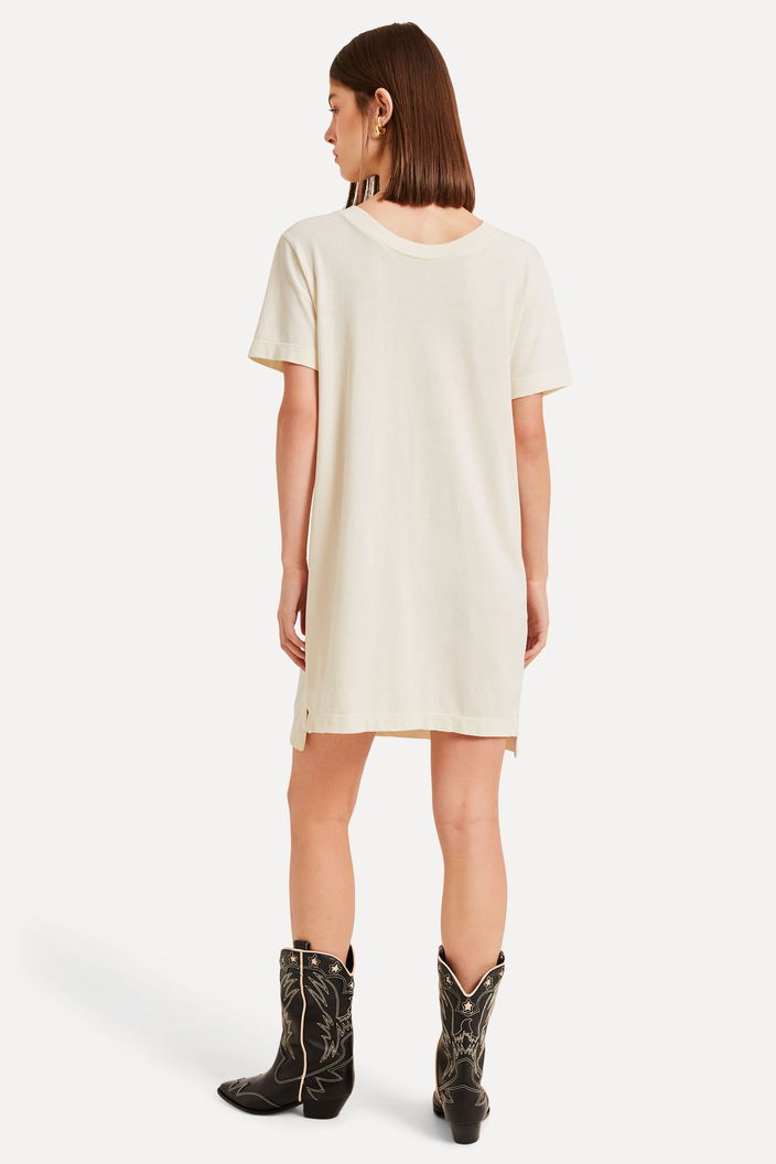 VESTIDO BEGE REVERSA MALHA MACRAME