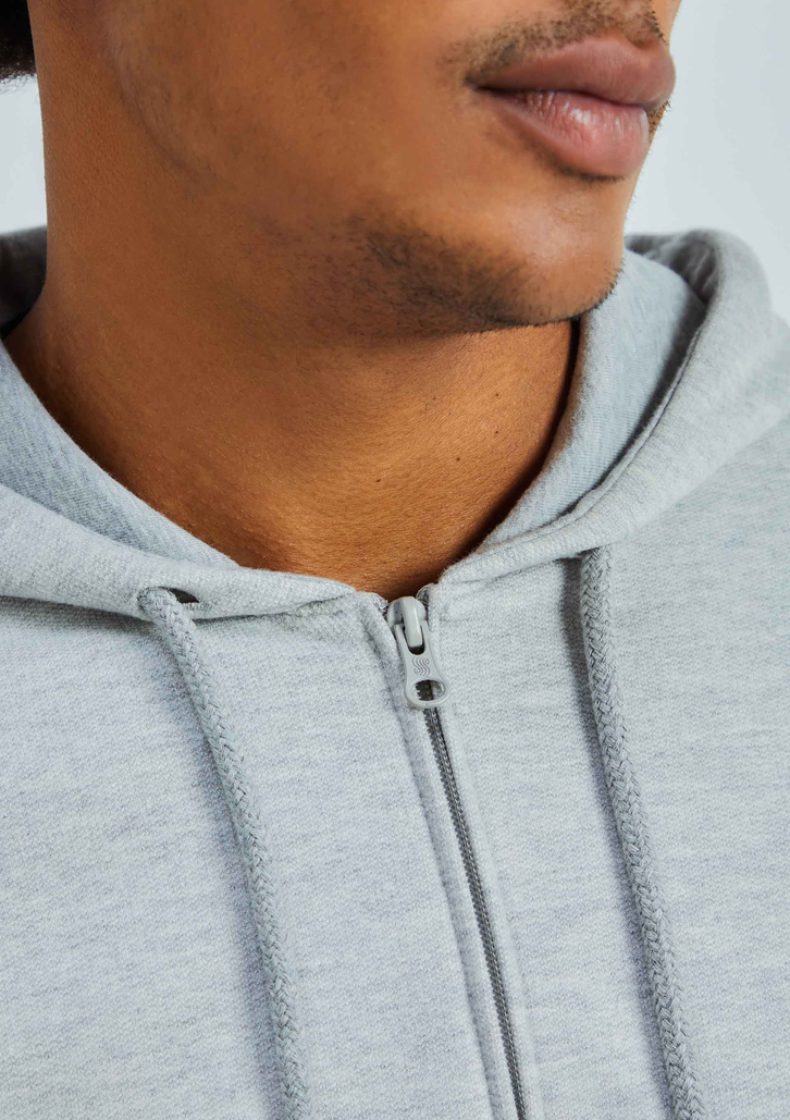 Jaqueta Cinza Hering Básica Masculina Regular Em Moletom Peluciado