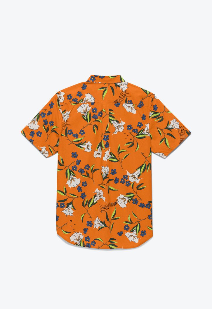 Camisa Thompson Woven Ss Trumpet Floral Harvest Pumpkin