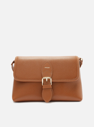 Bolsa Tiracolo Marrom Arezzo Couro Pequena Fivela