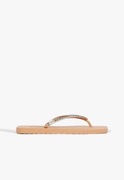 Chinelo Bege com Prata