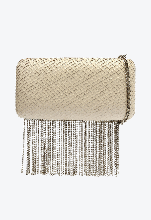 BOLSA CLUTCH SNAKE BRANCA SCHUTZ GIULIA