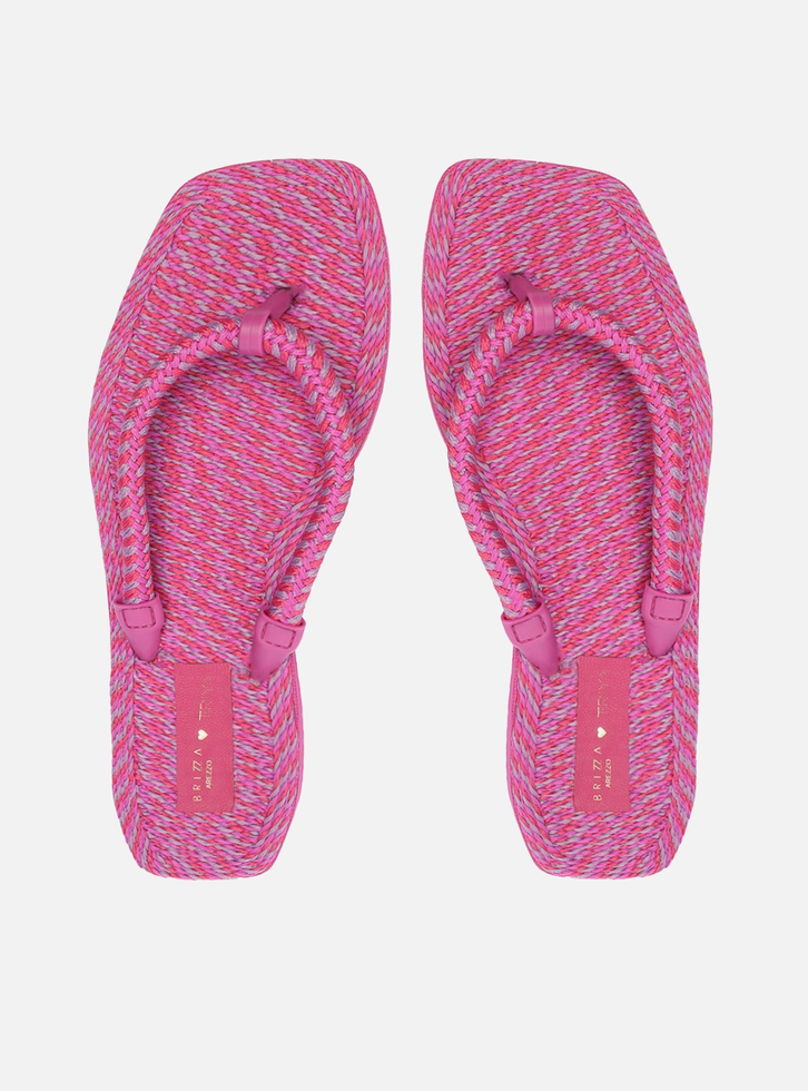 Chinelo de Dedo Roxo Square Crochê Brizza Brizza Triya