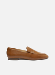 Mocassim Marrom Arezzo Couro Bico Redondo Básico