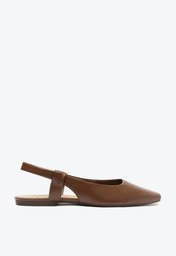 Sapatilha Slingback Minimal Marrom