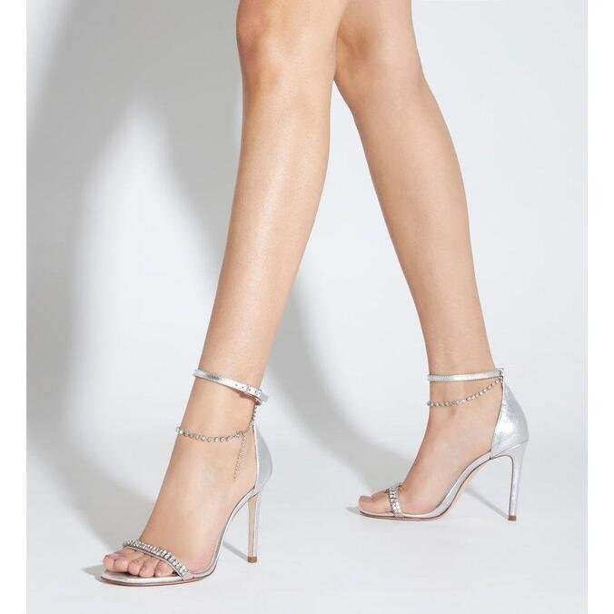 Sandália Schutz High Glam Prata | ZZ MALL