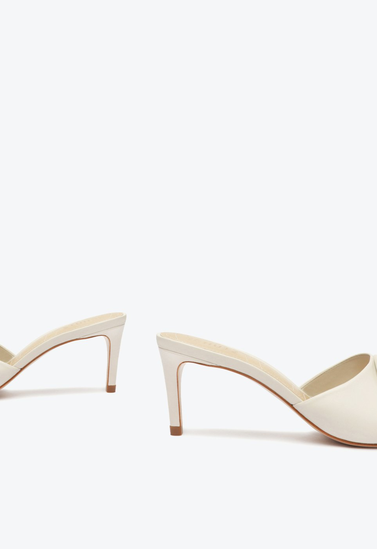 Sand lia Mule Rosa Branca Schutz Salto Baixo Couro ZZ MALL