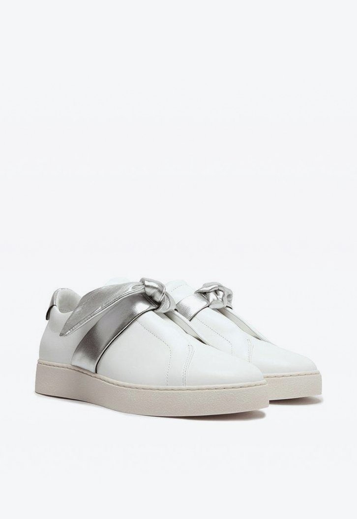 Asymmetric Clarita Sneaker Leather White/Grafite