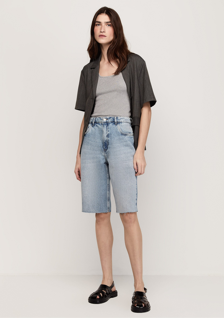 Bermuda Azul Dzarm Jeans Reta e-co2