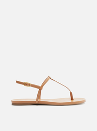 Sandália Rasteira Marrom Arezzo Slim Básica