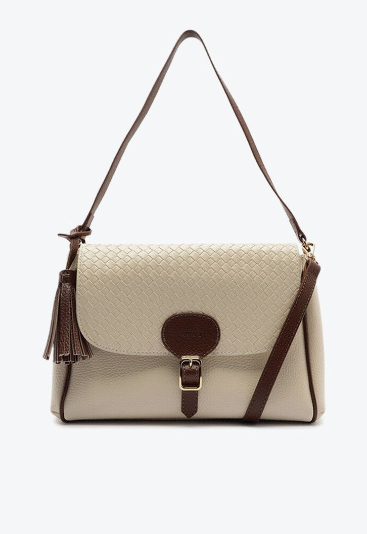 Bolsa Tote com Detalhe Tassel Branca