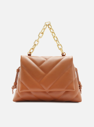 Bolsa Tiracolo Marrom Grande