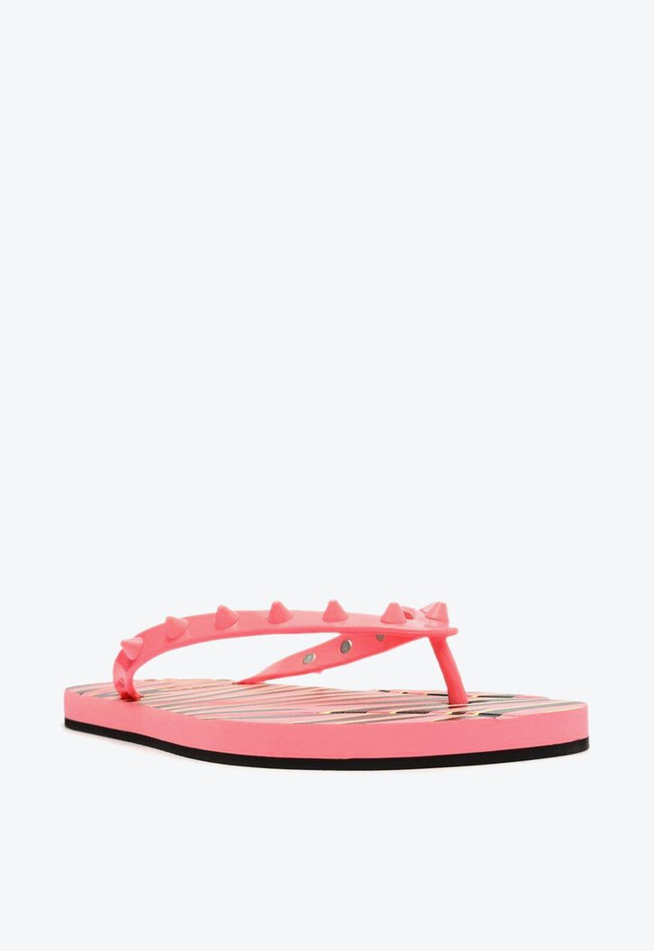 Chinelo De Dedo Rosa Brizza Estampa Rock