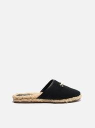 Mule Preta Arezzo Lona Pelo Home