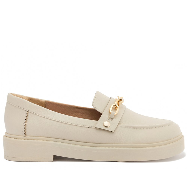 Mocassim Nude Detalhe Removível