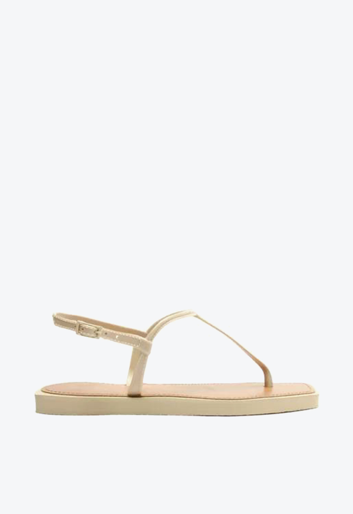 Sandália Rasteira Off-white Brizza Slim Square