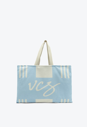 Bolsa Shopping Média + Toalha Fancy Beach Azul