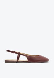 Sapatilha Roxa Anacapri Slingback Bico Quadrado Basic