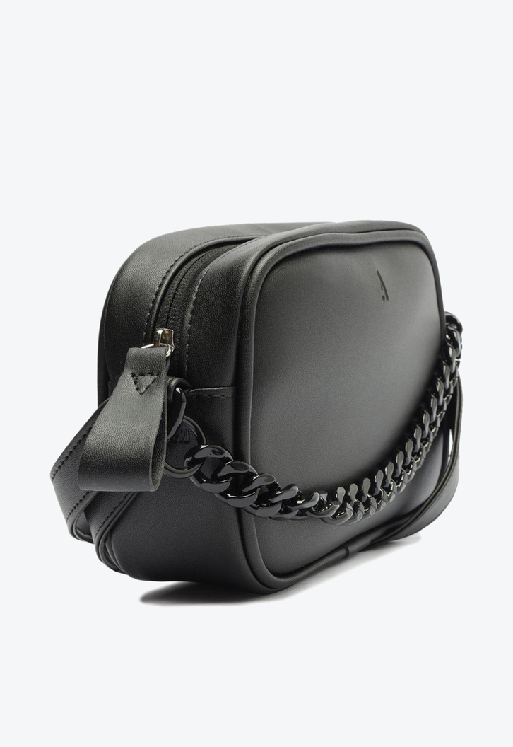 Bolsa Crossbody Preta Anacapri Corrente Monocromática Pequena