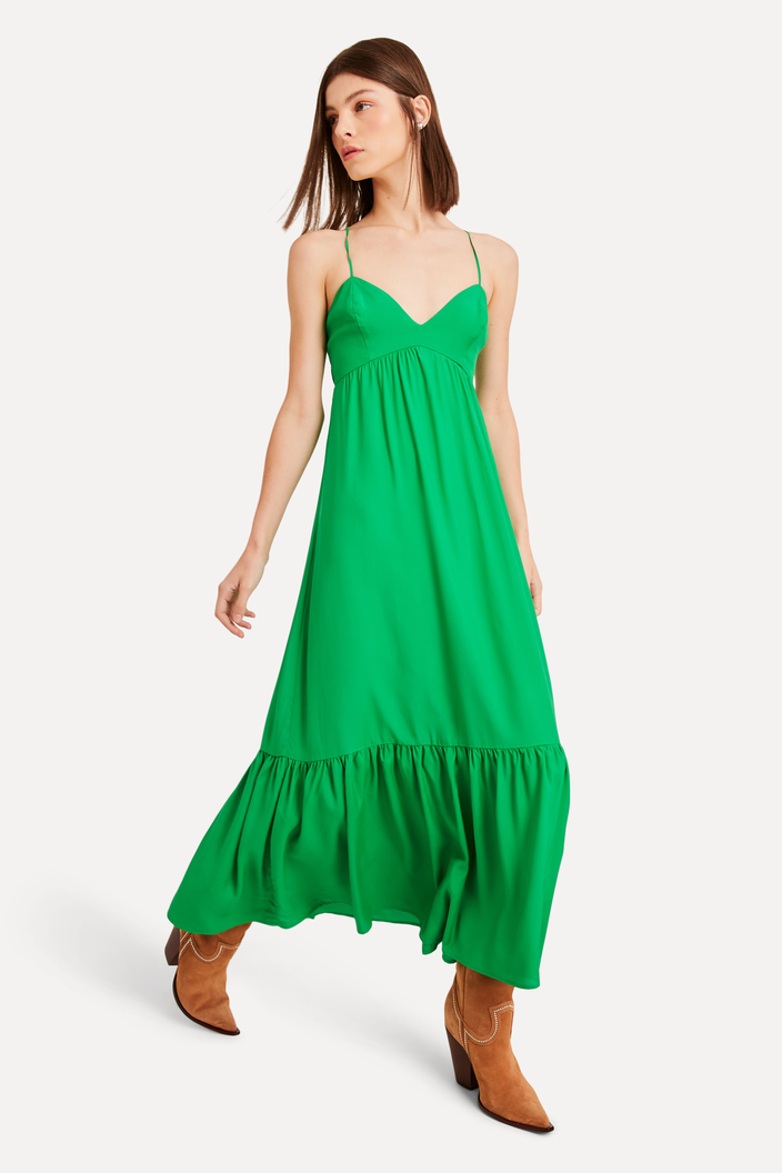 Vestido Verde Reserva Decote V