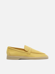 Mocassim Amarelo Arezzo Nobuck Tira Detalhe