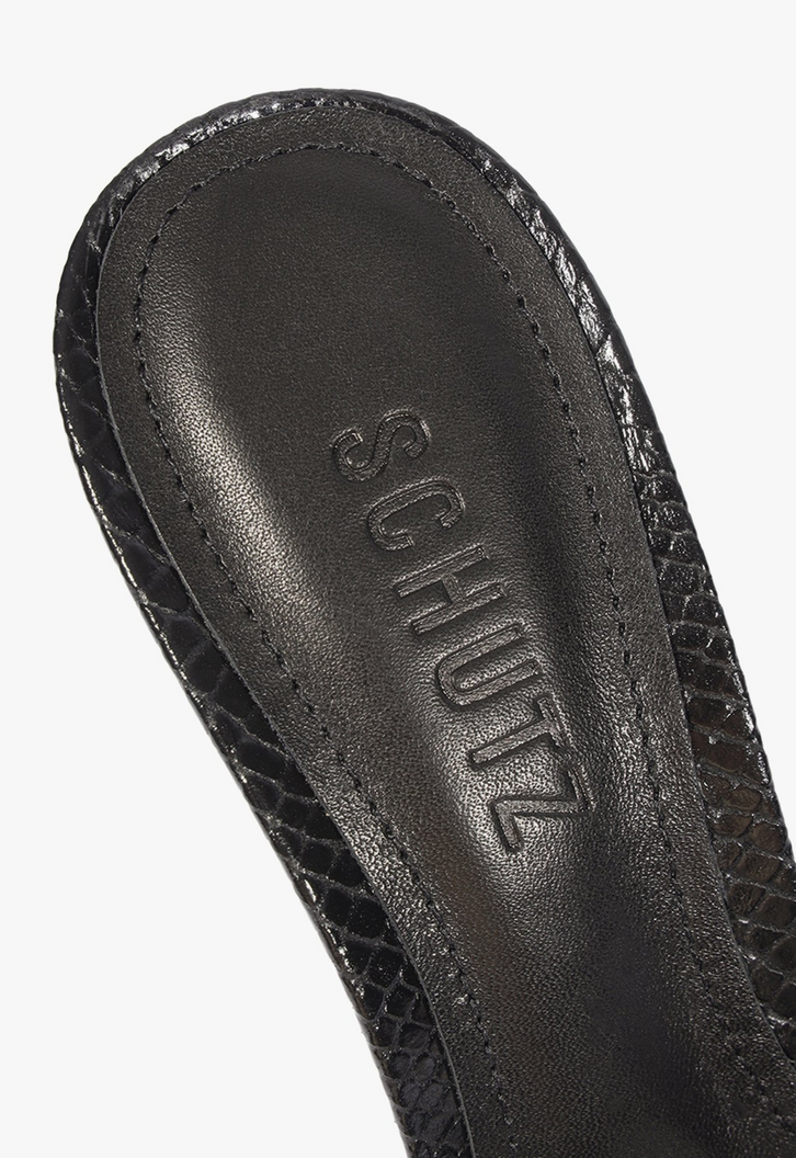 Tamanco Mule Sharp Couro Preta | ZZ MALL