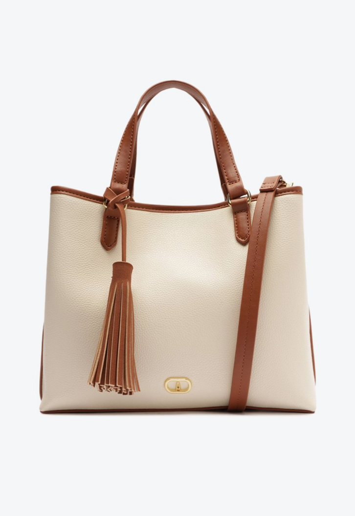 Bolsa Tote Média Barbicacho Bege