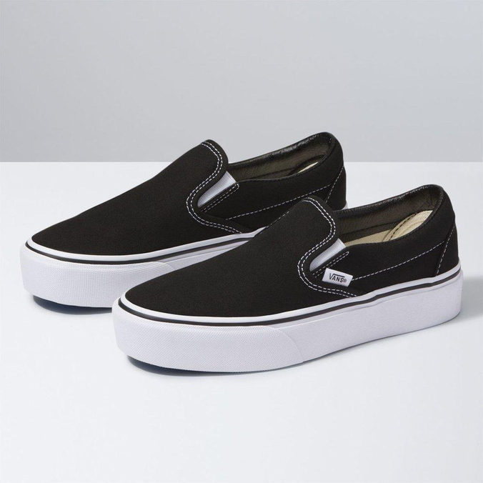 slip on preto plataforma