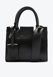 Bolsa Tote Preta Arezzo Couro Abbraccio Pequena