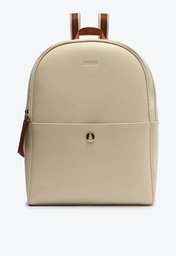 Mochila Branca Anacapri Bolso Frontal Grande Alça Bicolor