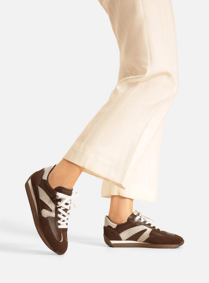 Tênis Marrom Couro Branco Vintage