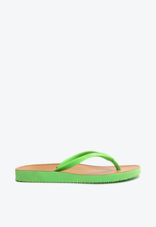 Chinelo De Dedo Verde Brizza Palmilha Marrom