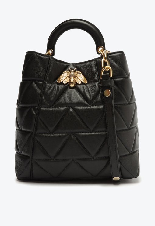 Bolsa Hobo  Believe Matelassê Couro Preta
