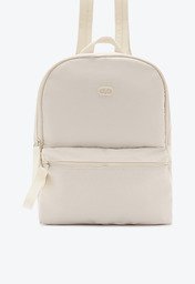 Mochila Branca Anacapri Média Nylon Estampa Interna