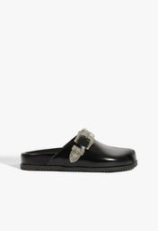 Clog Grace Couro Preto