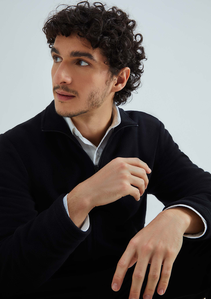 Jaqueta Preta Hering Masculina Em Fleece