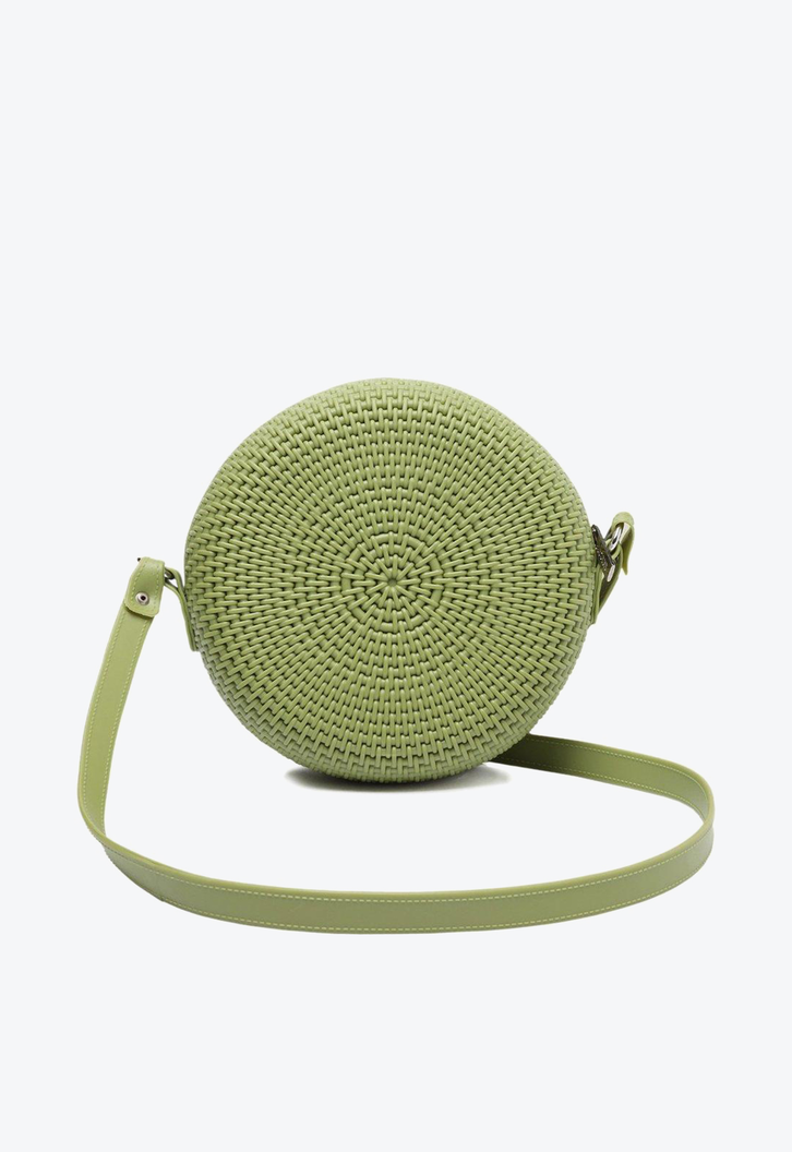 Crossbody Verde Anacapri Prado Redonda Texturizada