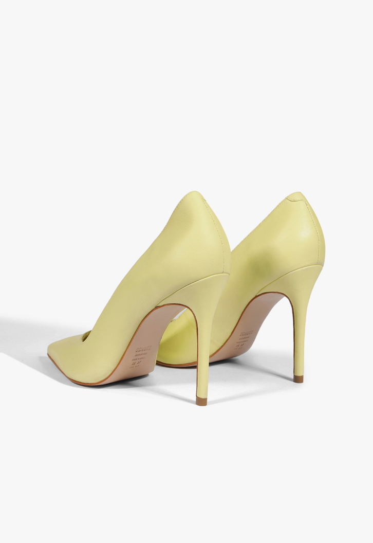 Scarpin Ines High Couro Amarelo