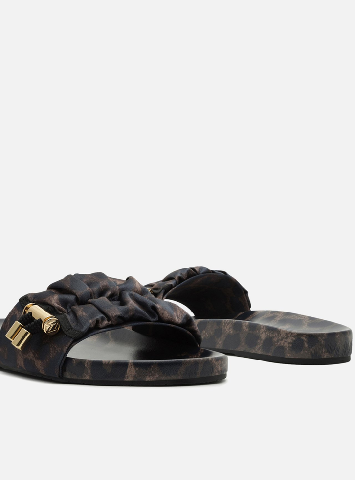 Sandália Rasteira Animal Print