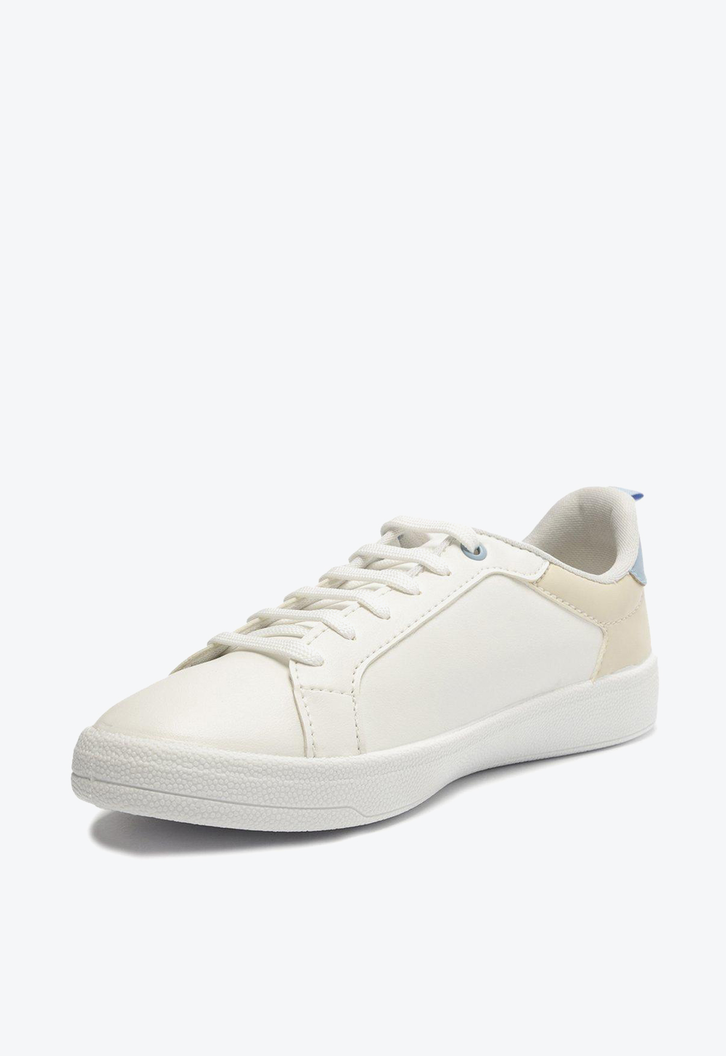 Tênis Casual Branco Anacapri Detalhe Azul