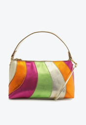 Bolsa Crossbody Colorida Metalizada Anacapri Baguete Média