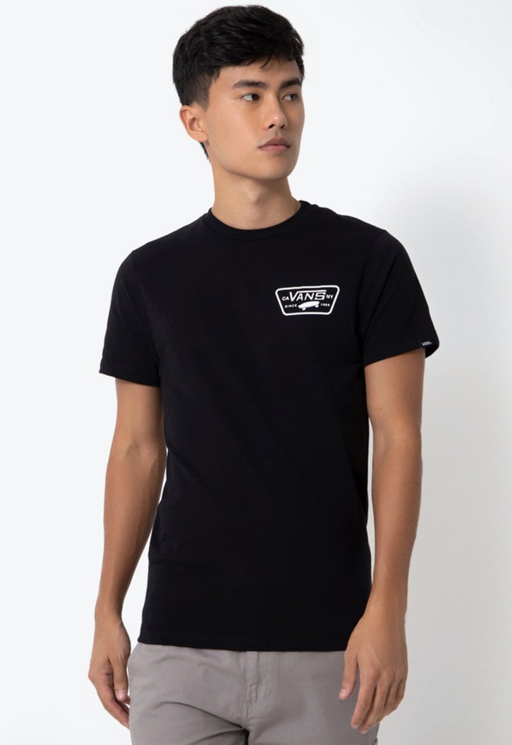 Camiseta Vans Full Patch Back Ss Black White