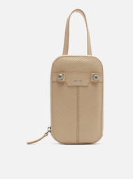 Mini Porta-celular Bag Nude Arezzo Couro Snake Mafe