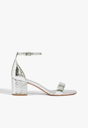 Sandália Prata Schutz Block Heel All