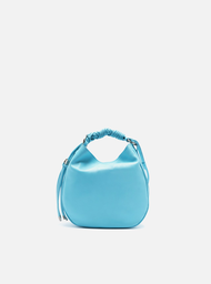 Bolsa Tiracolo Azul Arezzo Couro Pequena Alça Torcidos