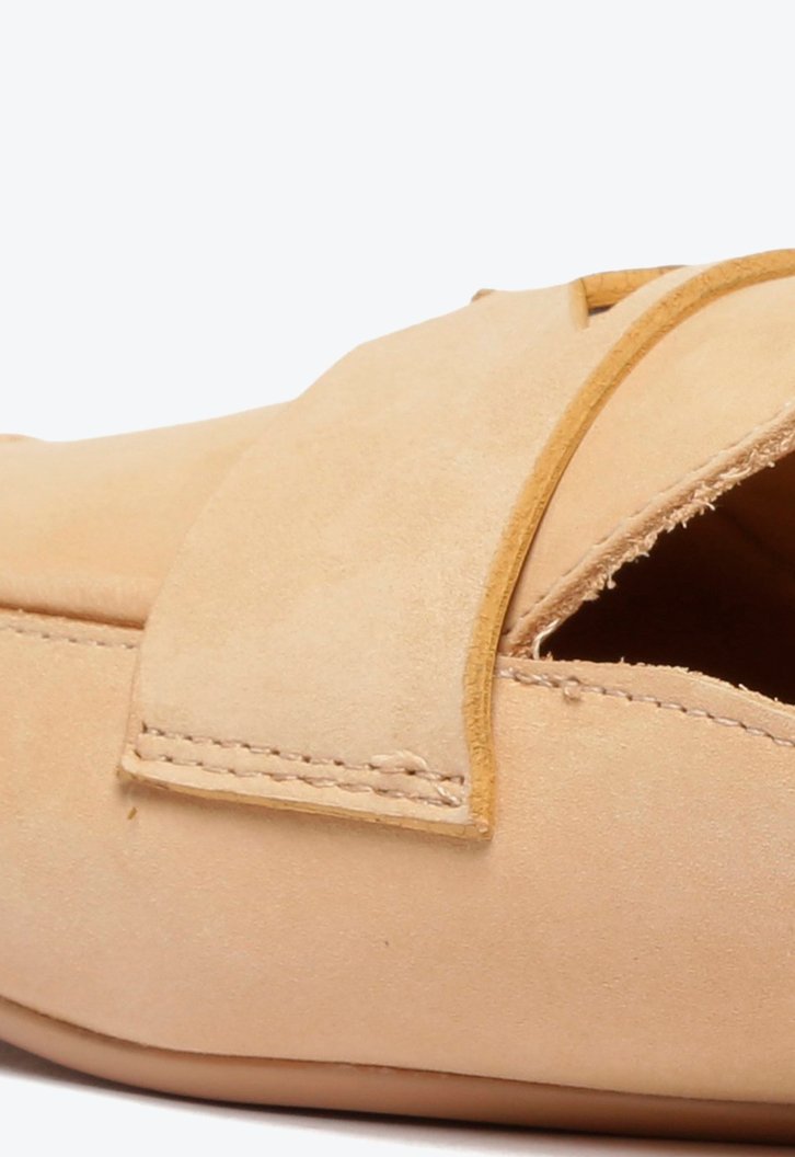 SAPATO MULE RASTEIRA BEGE SCHUTZ NOBUCK