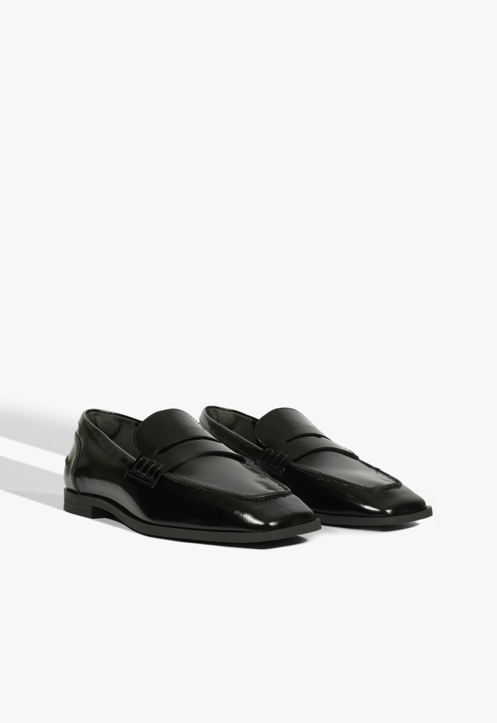 Loafer Fresh Boho Couro Preto